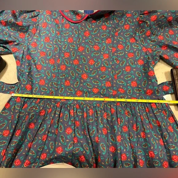 Beautiful Vintage Laura Ashley Girls Dress (Size 7-8) Peter Pan/Sailor Collar - Picture 10 of 14